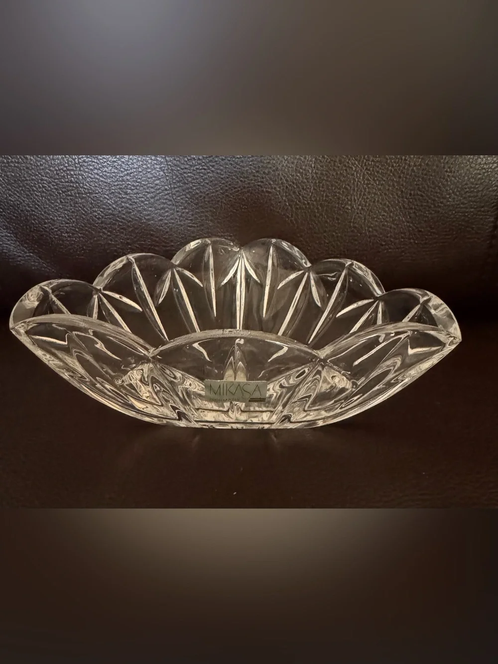 Mikasa Palais Clear Crystal Scalloped Delta Bowl